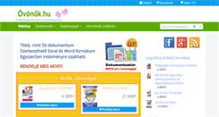 Desktop Screenshot of ovonok.hu